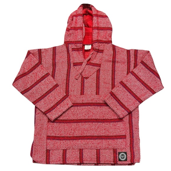 Orizaba Original Red Hippie Baja Jacket Men’s XS or Youth XL - Picture 1 of 9